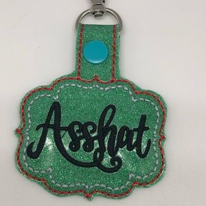 Asshat Key Fob Bag Tag